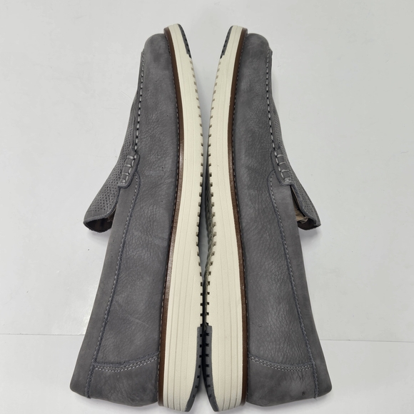 Johnston & Murphy Hodges Perforated Men's Gray Nubuck Leather Loafers Size 13 - Picture 8 of 15